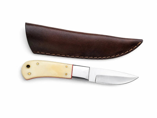 Handmade Hunting Skinner Knife with Bone Handle - Unique Blades Runner