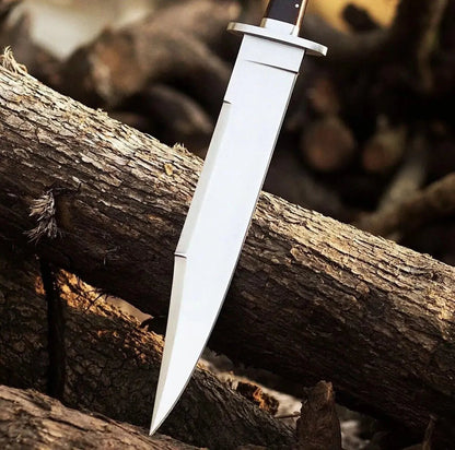 Handmade Jim Bowie Knife | D2 Tool Steel, Full Tang, Leather Sheath - Unique Blades Runner