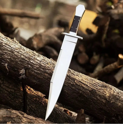 Handmade Jim Bowie Knife | D2 Tool Steel, Full Tang, Leather Sheath - Unique Blades Runner