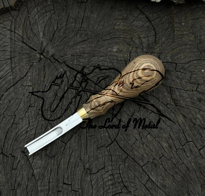 Handmade Leather Stitching Awl with Wood Handle – Crafting Tool for Leatherwork - Unique Blades Runner