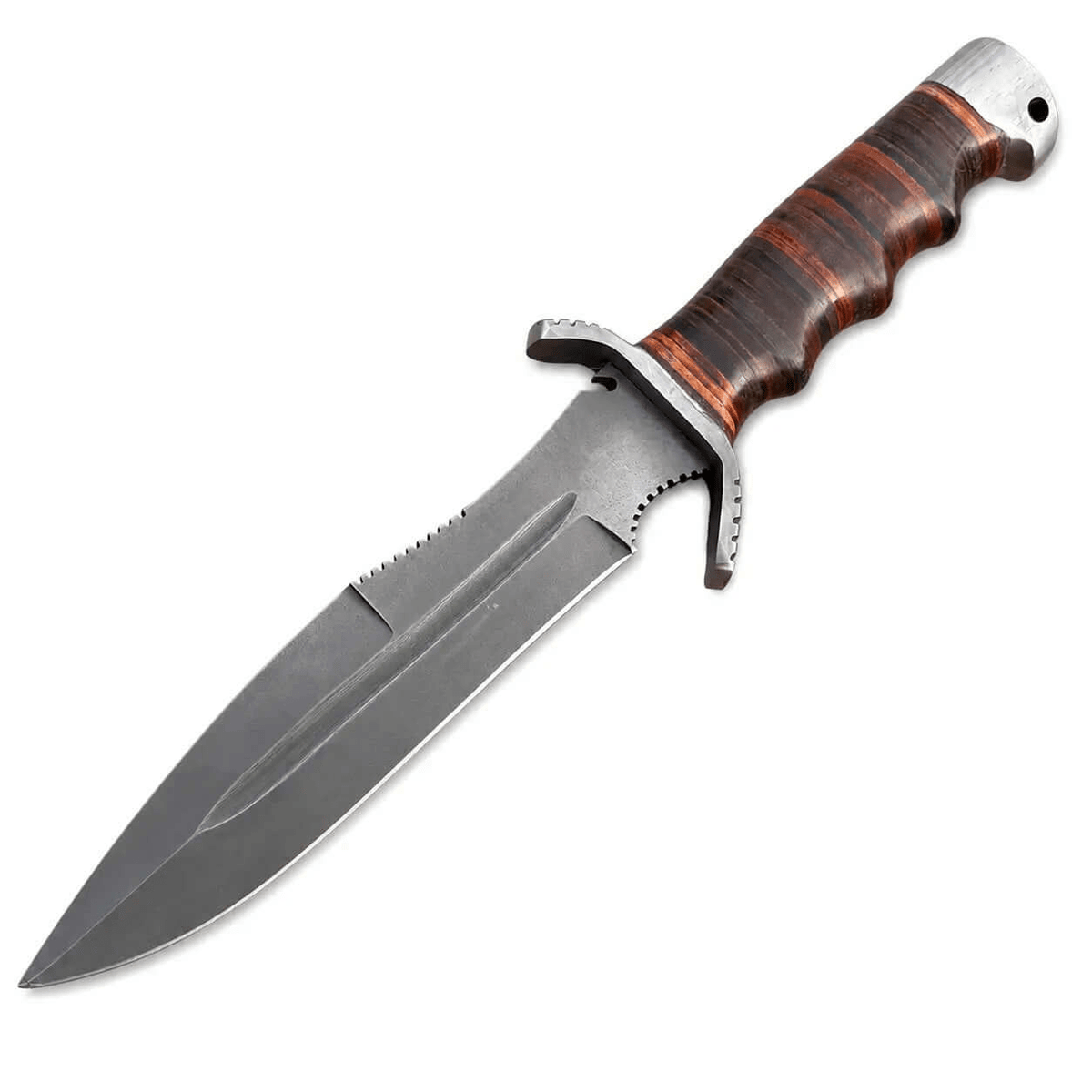 Handmade Russian Survival Knife – Fixed Blade with Leather Handle - Unique Blades Runner