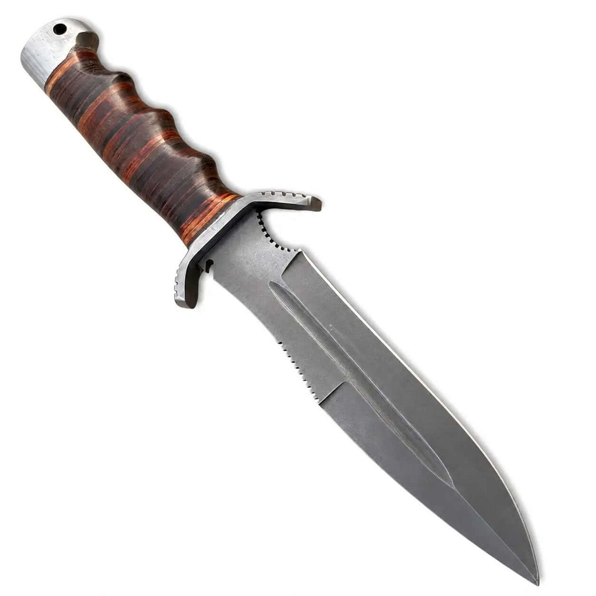 Handmade Russian Survival Knife – Fixed Blade with Leather Handle - Unique Blades Runner