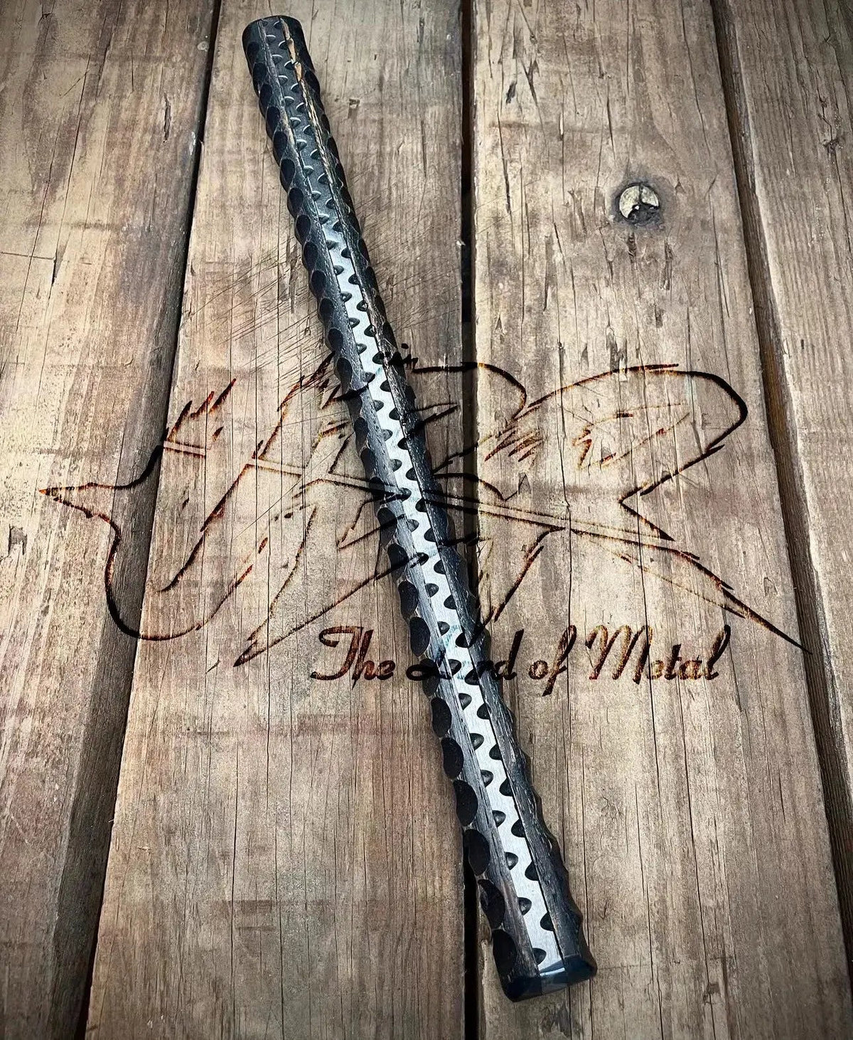 Handmade Steel & Wood Tire Thumper | 12” Trucker Knocking Stick Tool - Unique Blades Runner