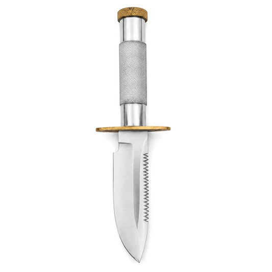 Handmade Survival Knife – Hollow Handle Fixed Blade with Sawback Spine - Unique Blades Runner