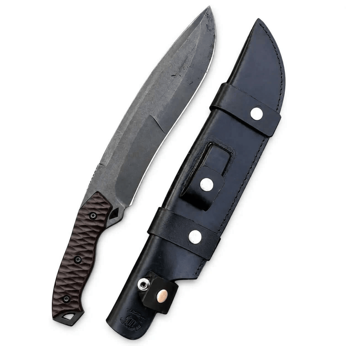 Handmade Tracker Knife – Carbon Steel Blade with Micarta Grip - Unique Blades Runner
