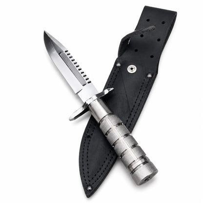 Hunting Commando Knife - D2 Tool Steel with Leather Sheath - Unique Blades Runner