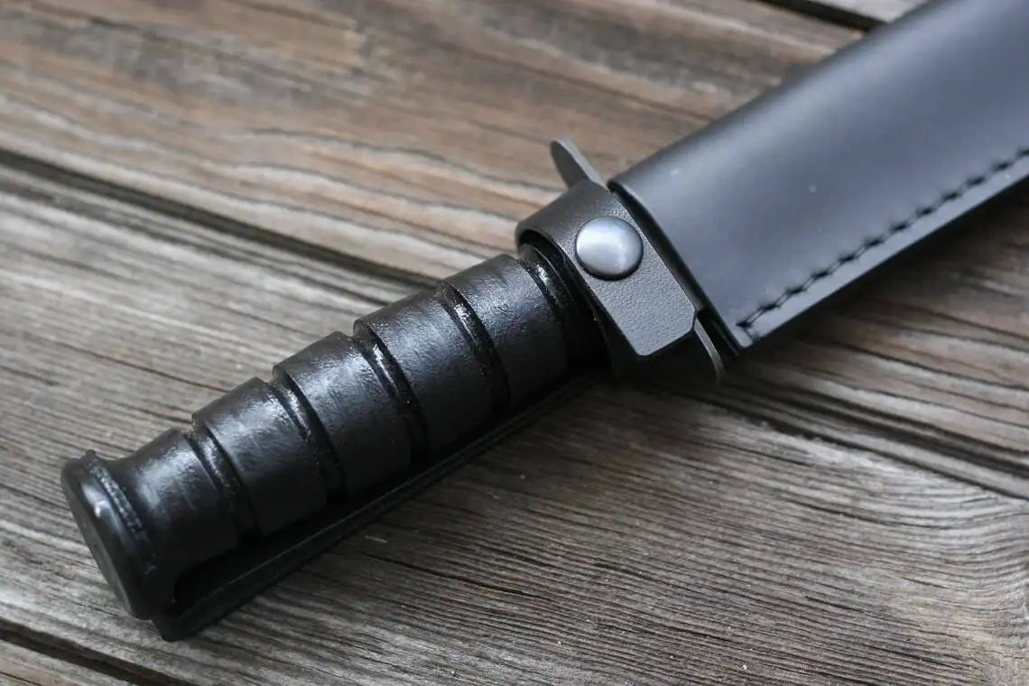 Ontario 498 Marine Combat Knife with Leather Sheath – KA-BAR USMC Unique Blades Runner