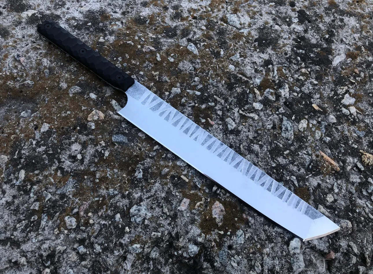 Japanese Yanagiba Sashimi Knife – Hammer Forged Blade with G10 Handle - Unique Blades Runner
