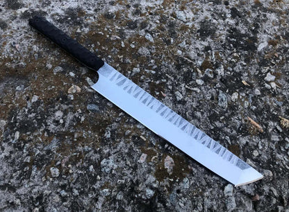 Japanese Yanagiba Sashimi Knife – Hammer Forged Blade with G10 Handle - Unique Blades Runner