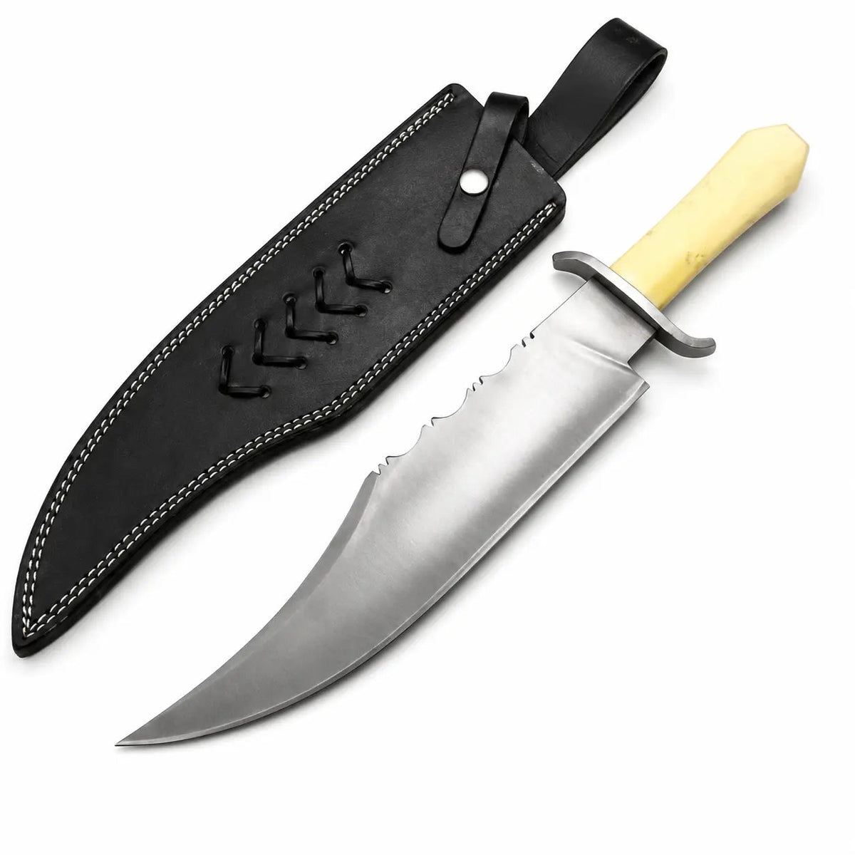 Juan Padillo Bowie Knife – Carbon Steel Full Tang Bowie Knife with Sheath - Unique Blades Runner