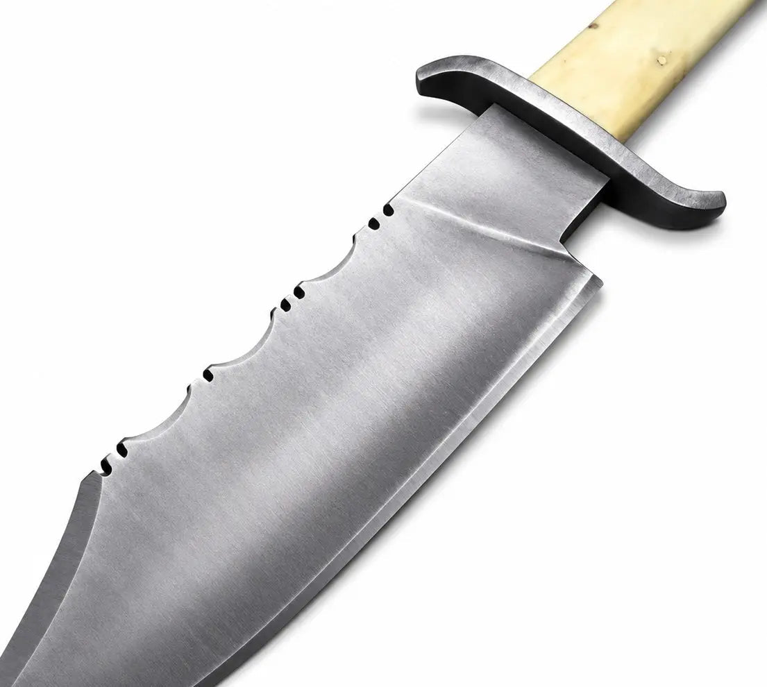 Juan Padillo Bowie Knife – Carbon Steel Full Tang Bowie Knife with Sheath - Unique Blades Runner