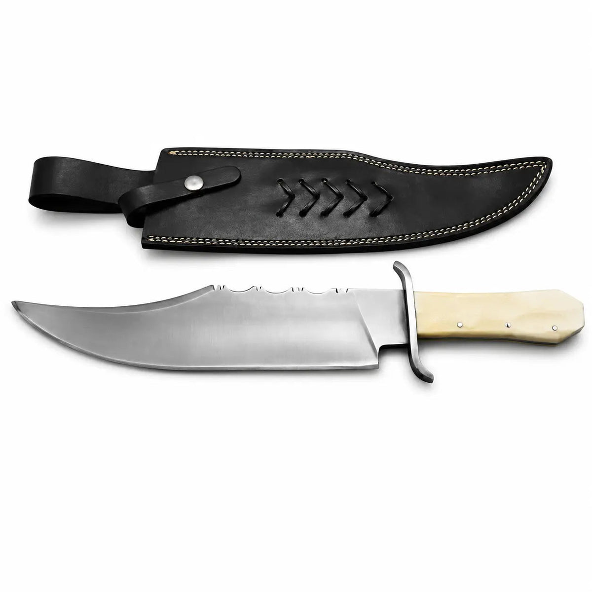 Juan Padillo Bowie Knife – Carbon Steel Full Tang Bowie Knife with Sheath - Unique Blades Runner