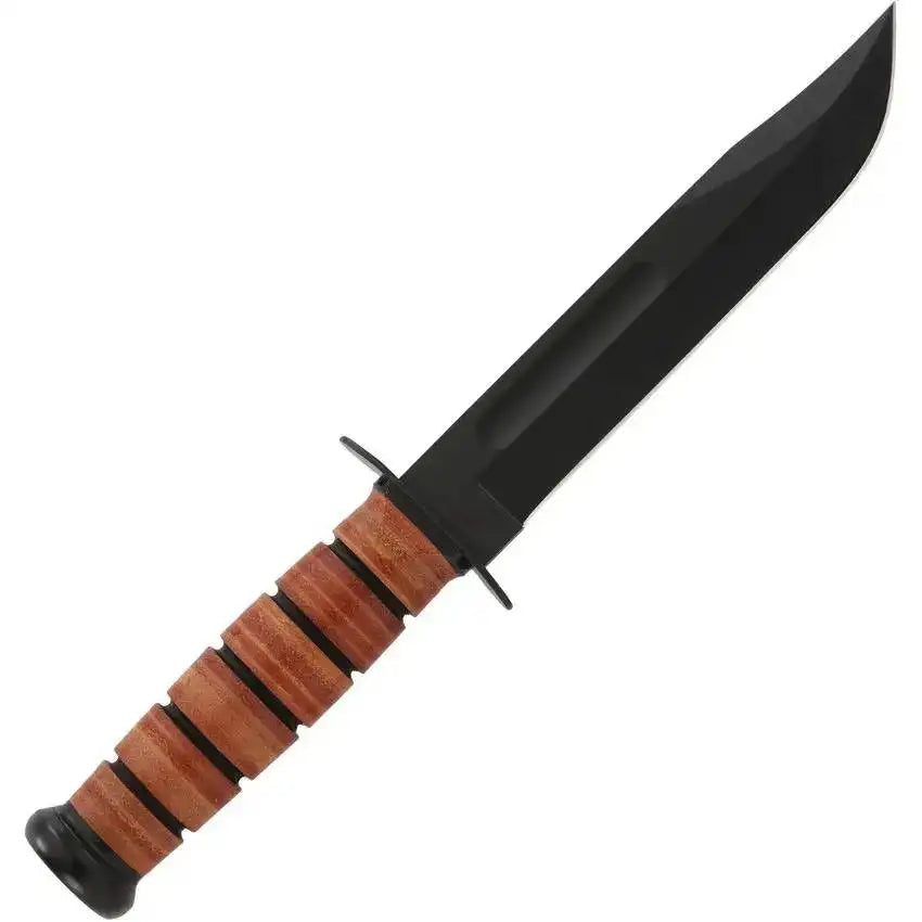 KA-BAR Knife 125th Anniversary USMC Fixed Blade Knife with Leather Sheath Unique Blades Runner