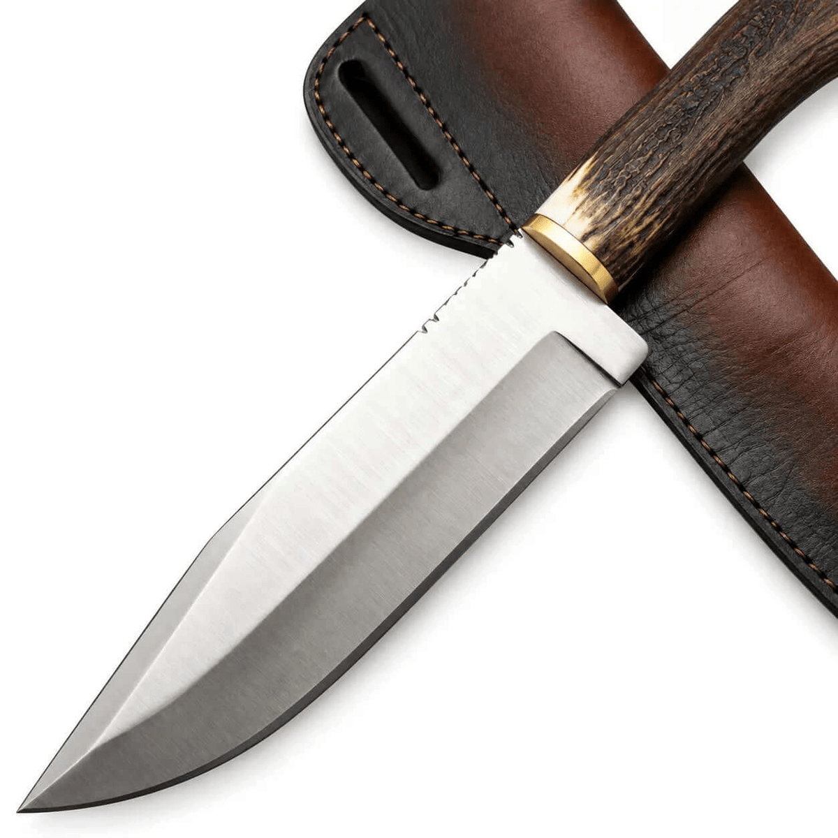 Legend of the Fall Knife - Antler Handle & Leather Sheath - Unique Blades Runner