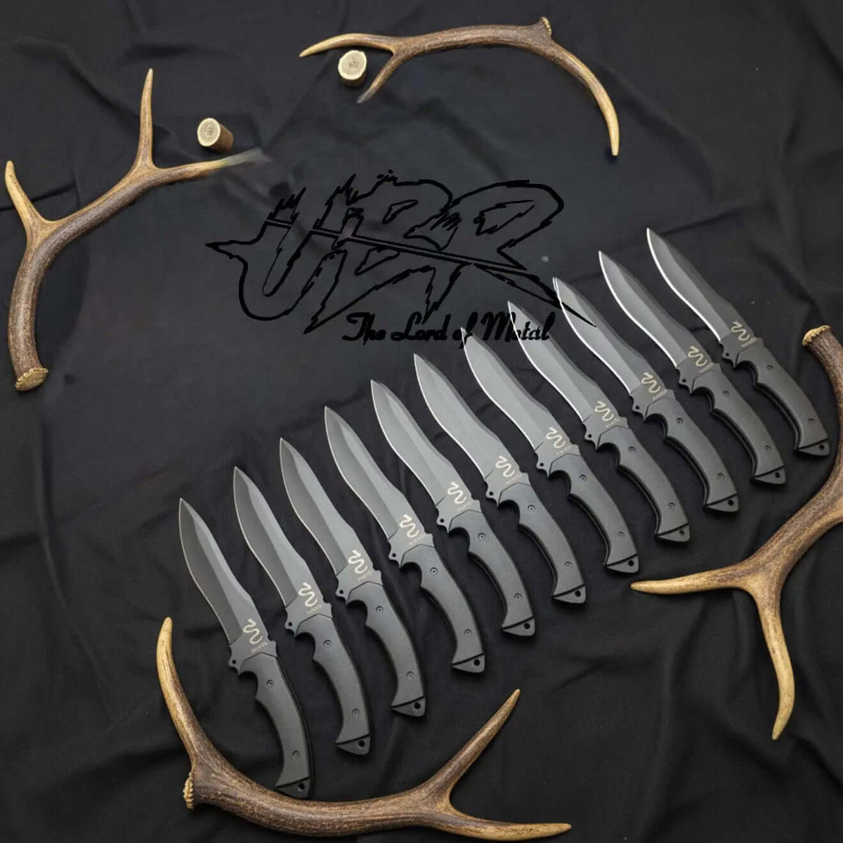 Lot of 10 Ada Wong Knife RE4 Replica | Black Coated Handmade Set - Unique Blades Runner