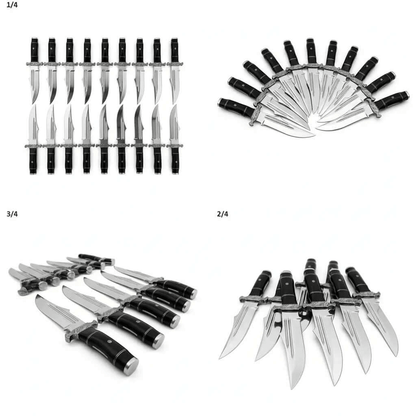 Lot of 20 D2 Steel Bowie Knives | Handmade Polished Blade Knife Set - Unique Blades Runner