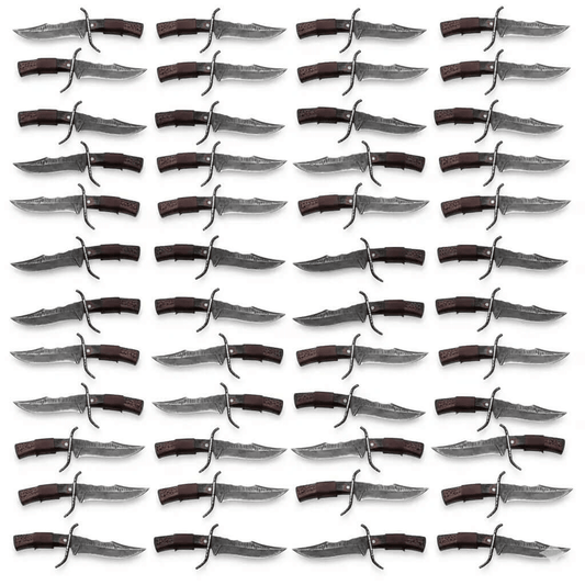 Lot of 50 Carbon Steel Bowie Knives | Handmade Bulk Knife Set with Sheaths - Unique Blades Runner