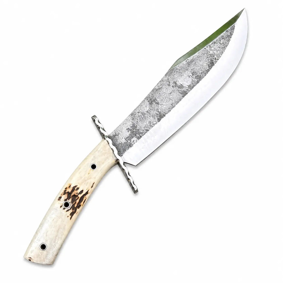 Mountain Bowie Knife – Handmade Stag Handle Fixed Blade - Unique Blades Runner