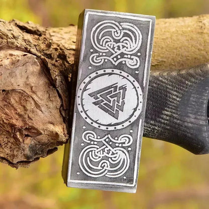 Odin Hammer Valknut Hand Forged Carbon Steel Norse Mythology - Unique Blades Runner