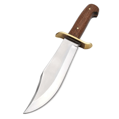 Old West Bowie Knife | Handmade D2 Tool Steel Knife with Brass Guard - Unique Blades Runner