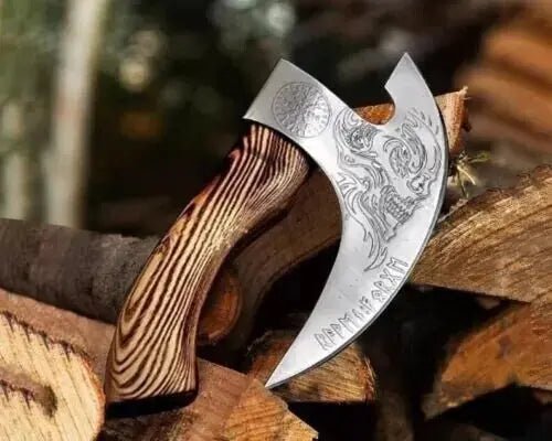Pizza Cutter Axe Best Gift | Best Pizza Cutter | Perfect Gift for Easter, Birthdays & Anniversaries | Includes Leather Sheath - Unique Blades Runner