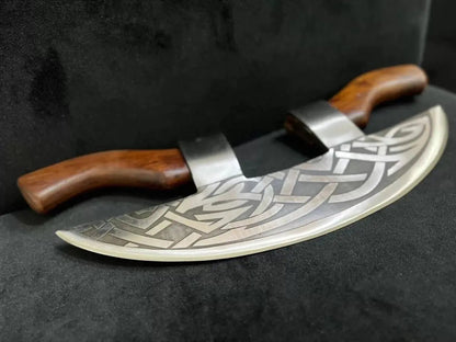 Pizza Cutter Axe – Best Pizza Cutter Gift for Him – Leather Sheath Included - Unique Blades Runner