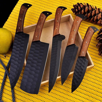 Professional Chef Knife Set – High Carbon Steel with Leather Roll Bag - Unique Blades Runner