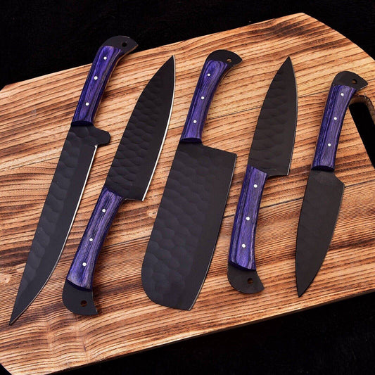 Professional Chef Knives | German Steel | Gift for Him | Handmade Kitchen Set - Unique Blades Runner