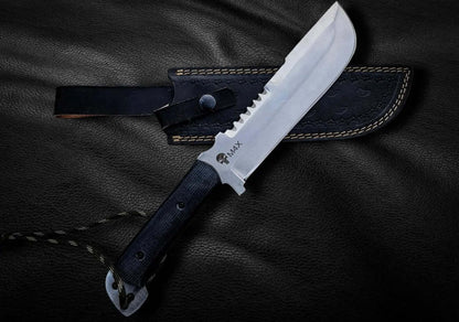 Punisher Knife | Handmade D2 Tool Steel Knife with Sheath - Unique Blades Runner