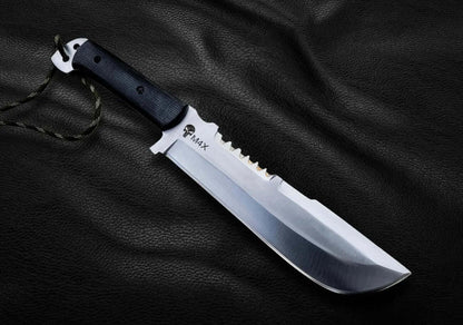 Punisher Knife | Handmade D2 Tool Steel Knife with Sheath - Unique Blades Runner