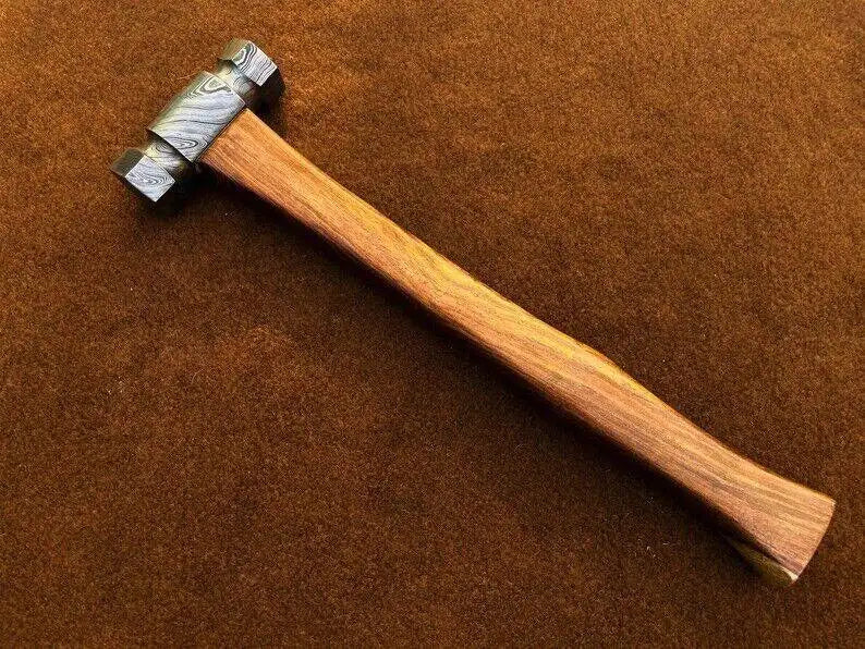 Custom Handmade Damascus Steel Functional Hammer – Unique Collectible Hammer with Cover Unique Blades Runner