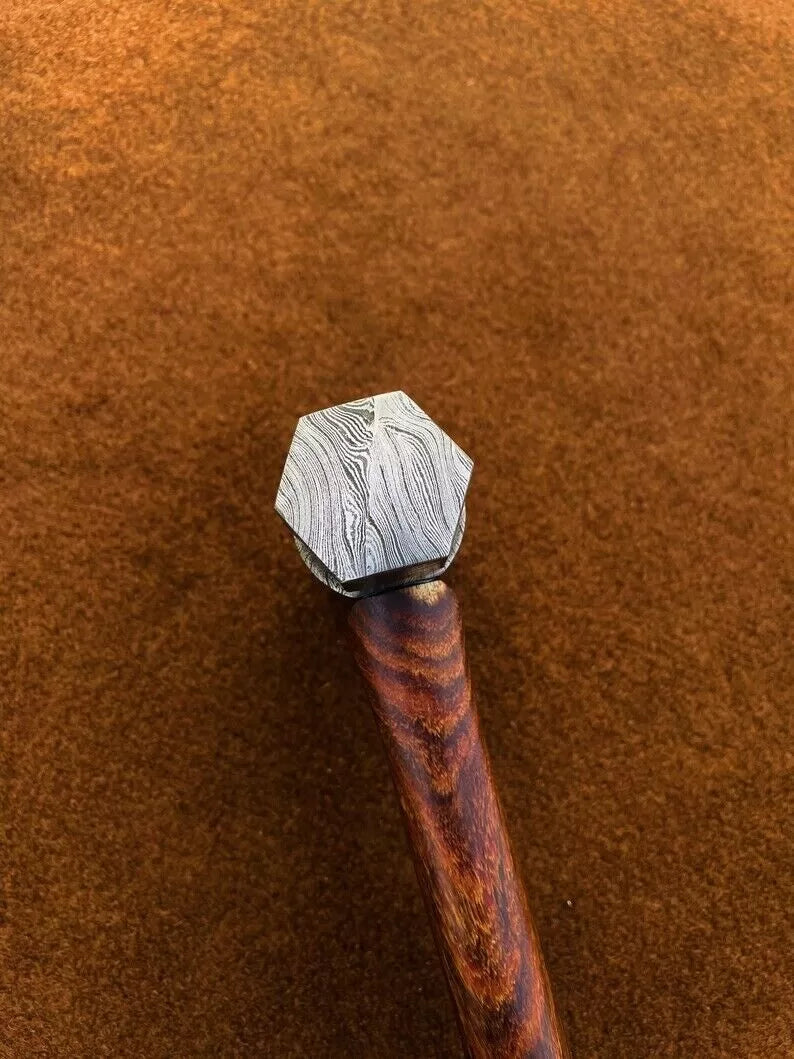 Custom Handmade Damascus Steel Functional Hammer – Unique Collectible Hammer with Cover Unique Blades Runner