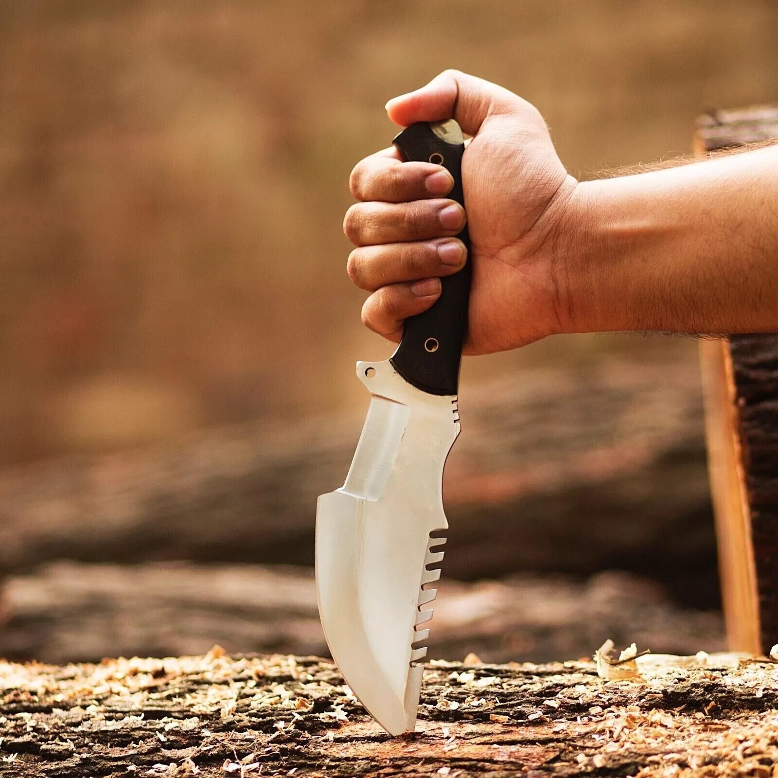 UBR Custom Handmade D2 Tool Steel Tracker Knife | Hunting & Camping Knife Unique Blades Runner