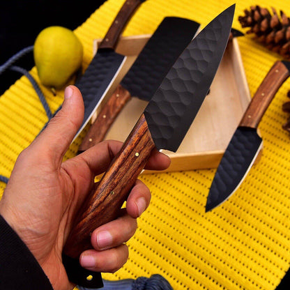 Professional Chef Knife Set – High Carbon Steel with Leather Roll Bag Unique Blades Runner