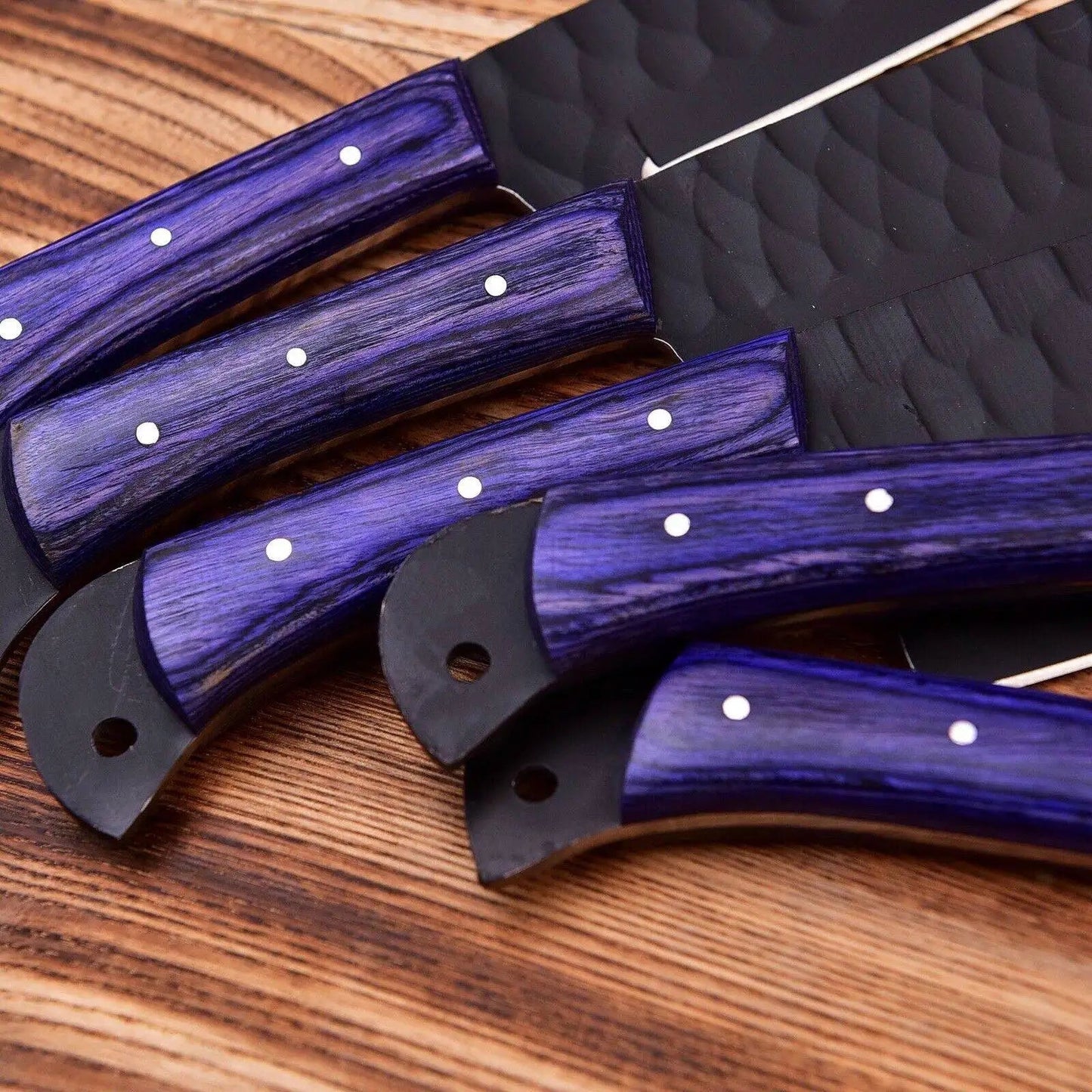 Professional Chef Knives | German Steel | Gift for Him | Handmade Kitchen Set Unique Blades Runner