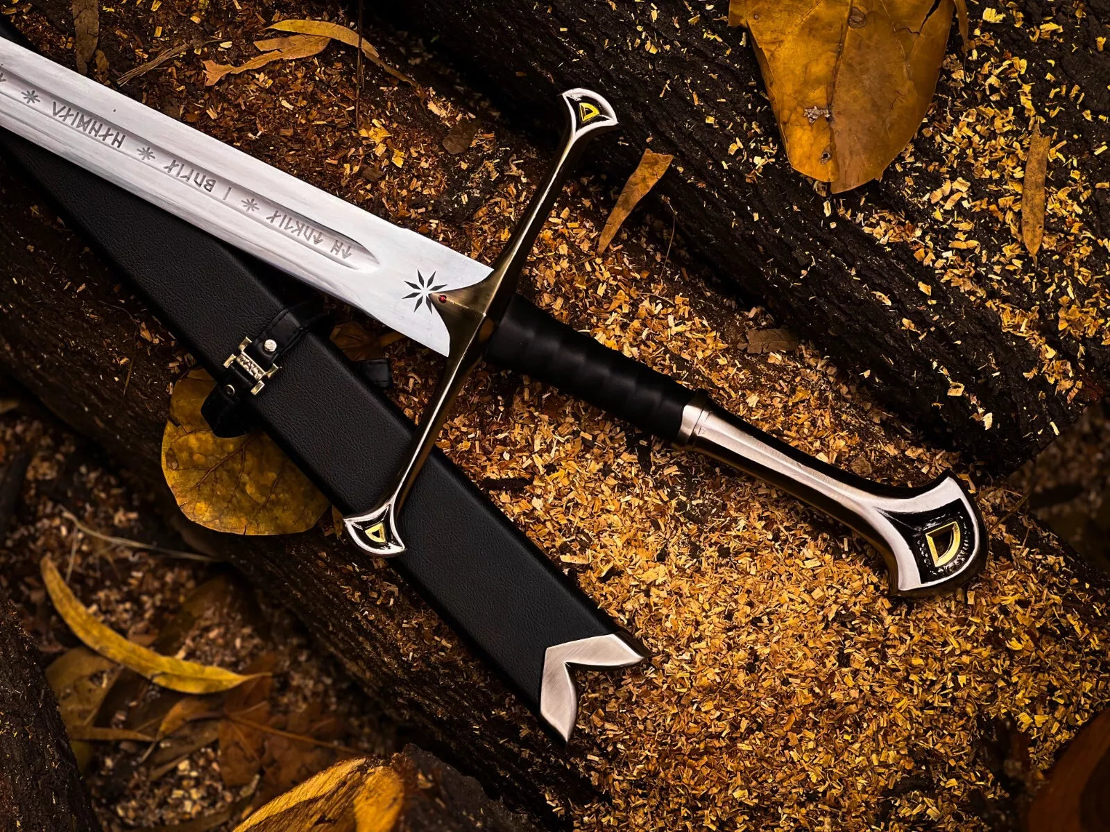 Anduril Sword Replica | Handmade King Elessar Sword Collectible | LOTR Sword Unique Blades Runner