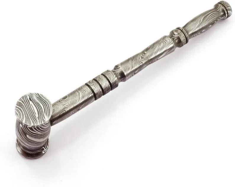 Custom Handmade Damascus Steel Hammer | Functional & Collectible Unique Rare Design with Cover Unique Blades Runner