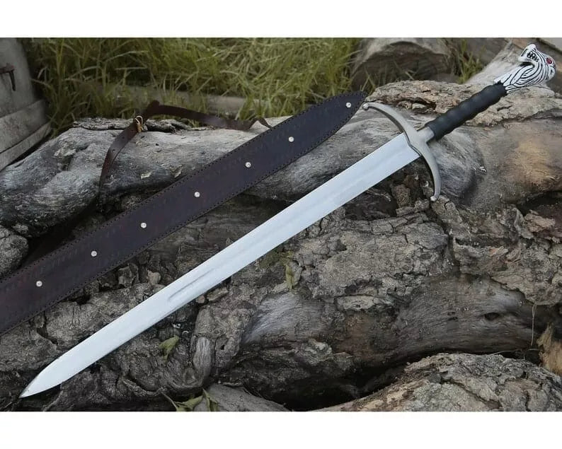 40″ Stainless Steel JON SNOW Sword Replica From GOT Series W/Sheath, Wall Plaque Unique Blades Runner