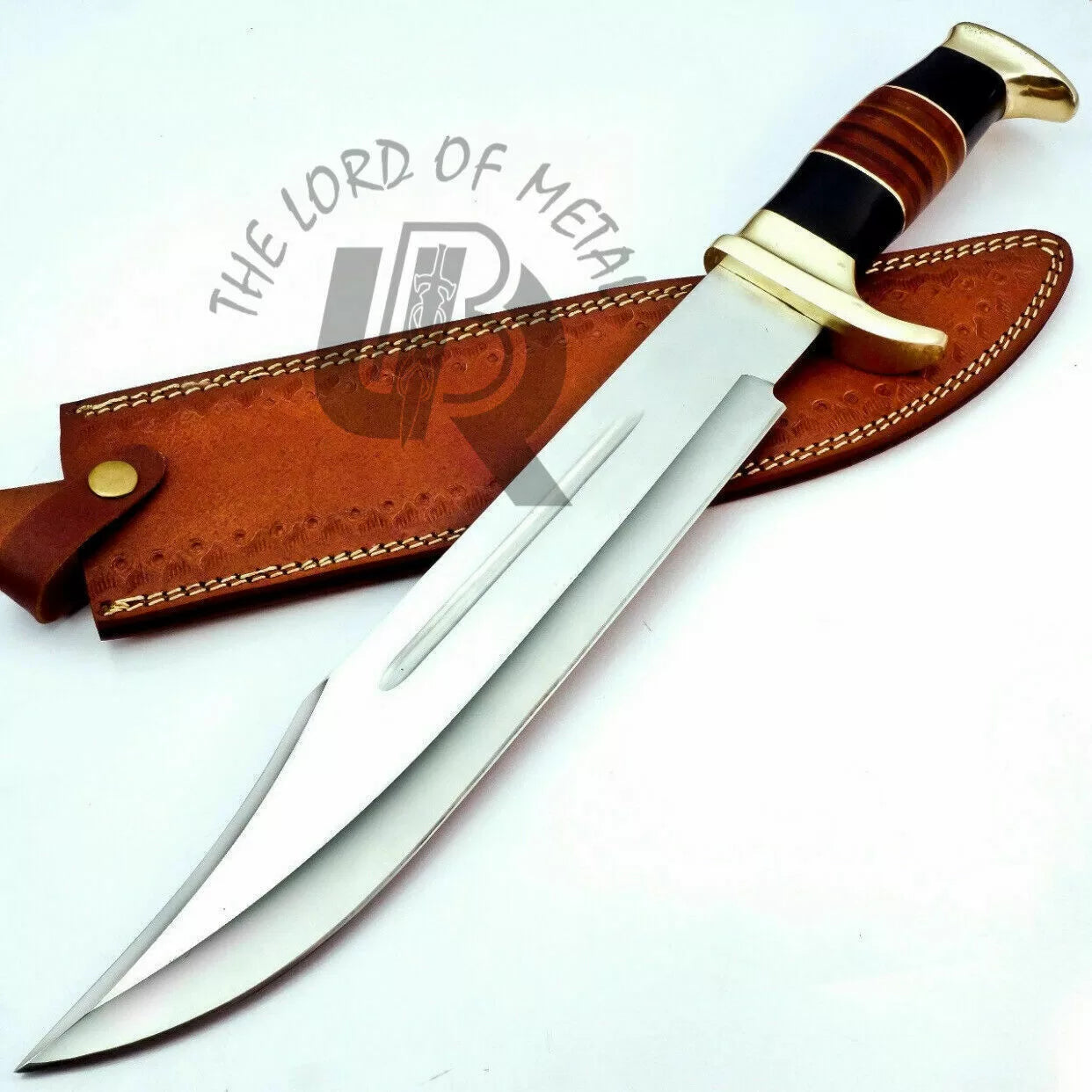 Crocodile Dundee Knife – Custom Handmade Hunting Bowie Knife with Leather Sheath Unique Blades Runner