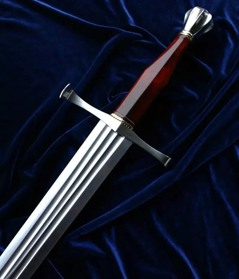 Medieval Sword with Epoxy Handle, Steel Pommel, and S-Shape Guard – Handmade Unique Blades Runner