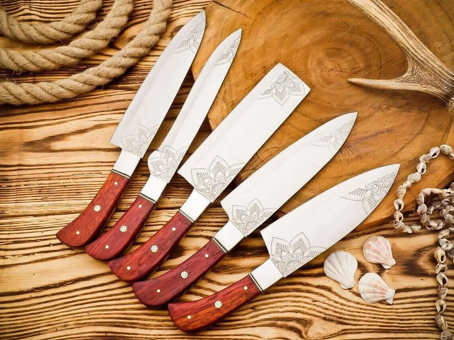 Engraved Chef Knife | Wood Handle | Father’s Day Gift | Handmade Stainless Steel Unique Blades Runner