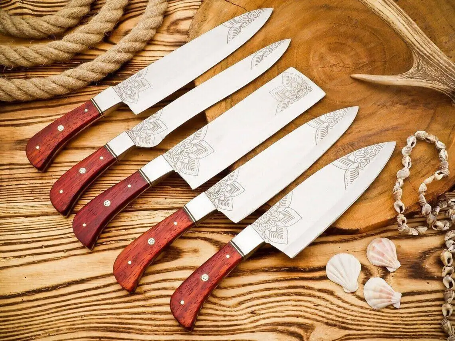 Engraved Chef Knife | Wood Handle | Father’s Day Gift | Handmade Stainless Steel Unique Blades Runner