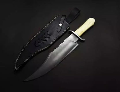 Juan Padillo Bowie Knife – Carbon Steel Full Tang Bowie Knife with Sheath Unique Blades Runner