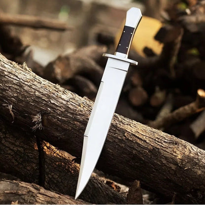 Handmade Jim Bowie Knife | D2 Tool Steel, Full Tang, Leather Sheath Unique Blades Runner