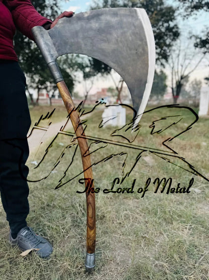 Death Dealer Axe Custom Hand Forged With Leather Sheath Unique Blades Runner