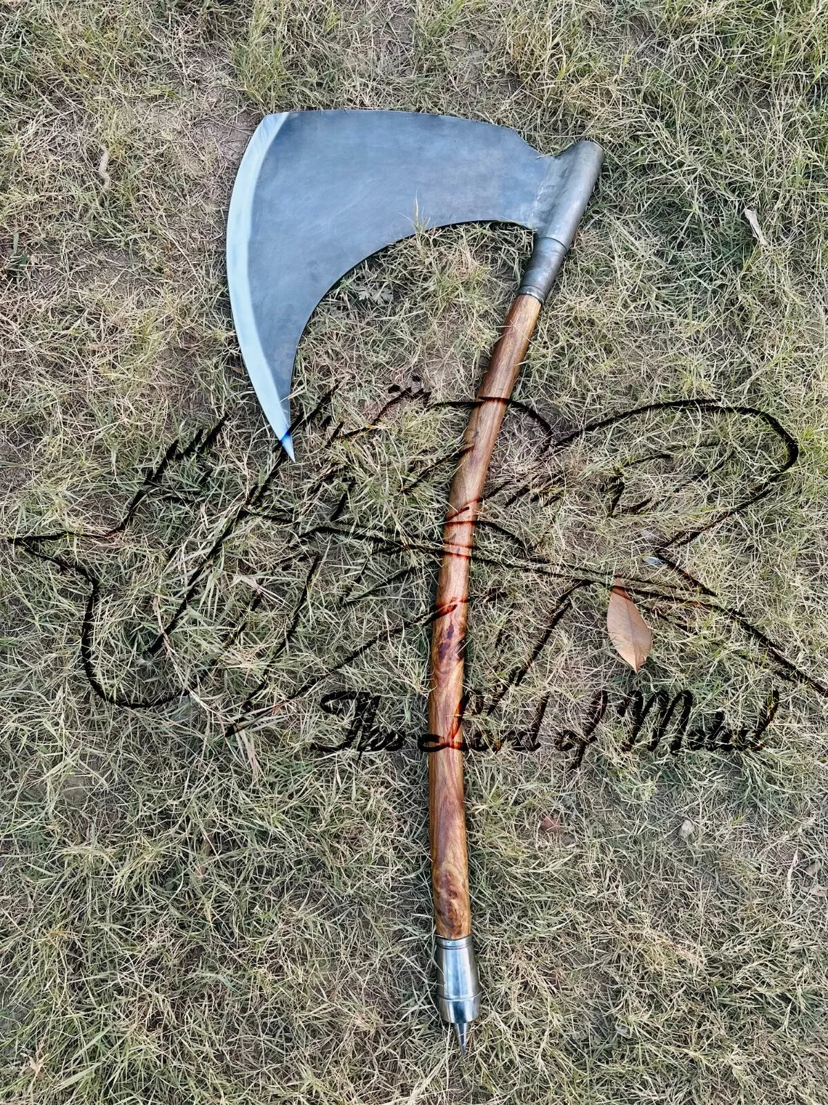 Death Dealer Axe Custom Hand Forged With Leather Sheath Unique Blades Runner
