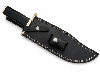 Smithsonian Bowie Knife – Handmade Historical Fixed Blade with Leather Sheath - Unique Blades Runner