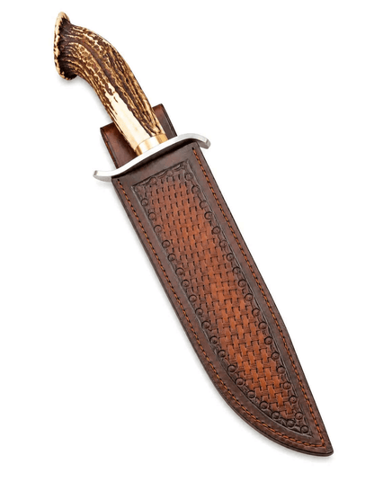 Stag Antler Bowie Knife – Handmade Blade with Stag Antler Handle - Unique Blades Runner