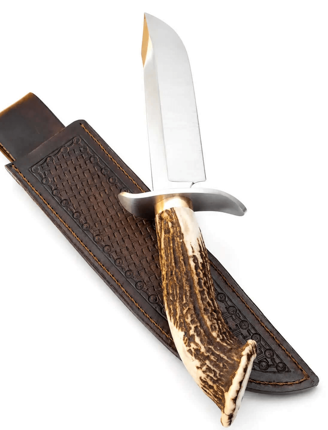 Stag Antler Bowie Knife – Handmade Blade with Stag Antler Handle - Unique Blades Runner