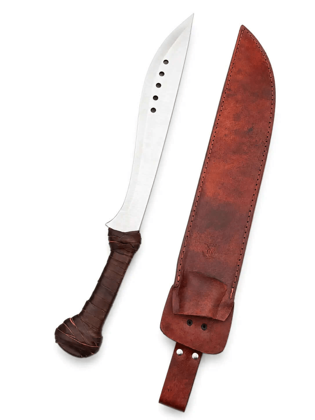 The Book of Eli Knife – Handmade Fixed Blade with Leather Handle - Unique Blades Runner